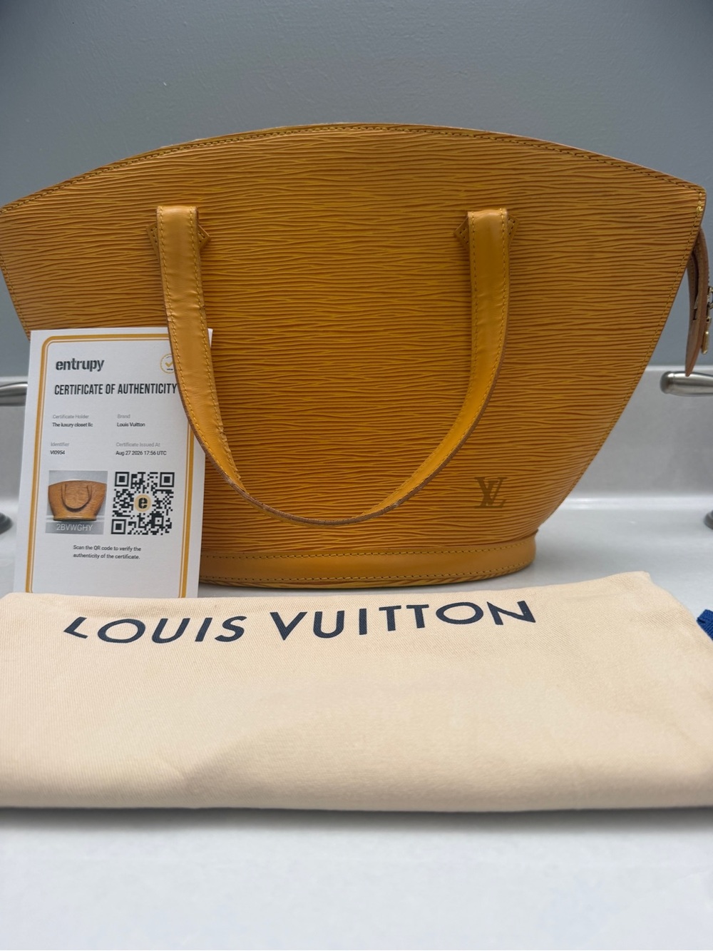 Louis Vuitton Saint Jacques PM Tassil Yellow Epi Leather - Authenticated